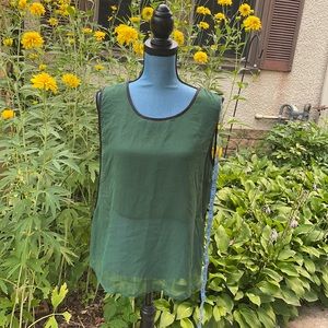 KIND OF brand -green blousey sleeveless top Large